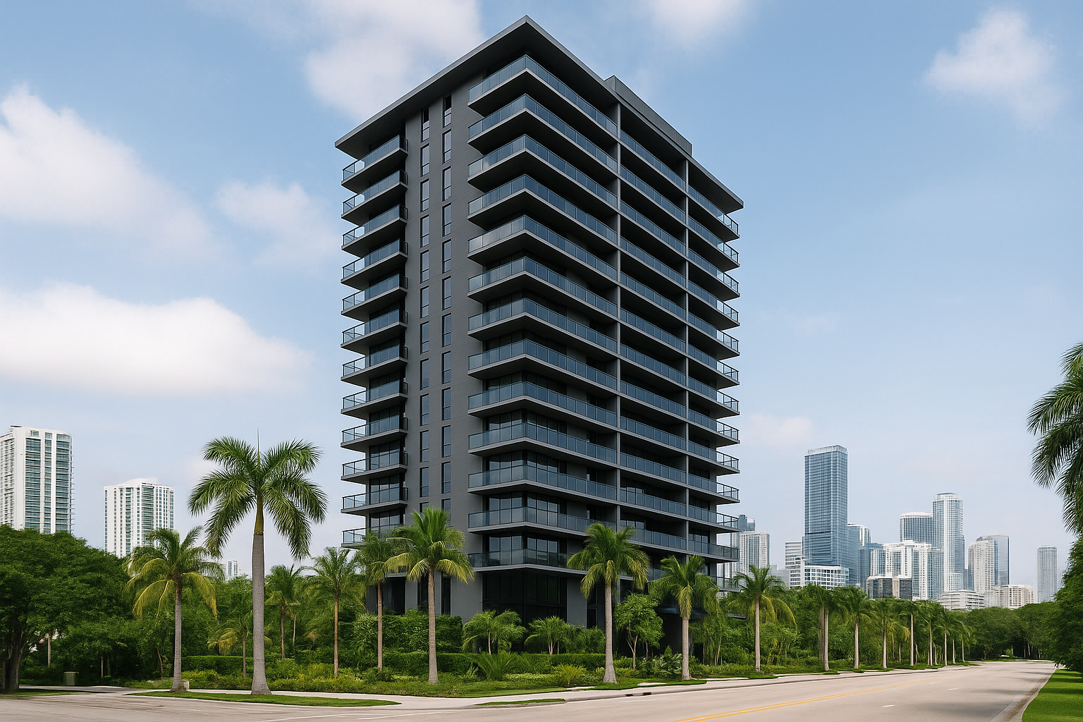 1BR rental in Miami — Brickell Avenue — 1BR + den, city view